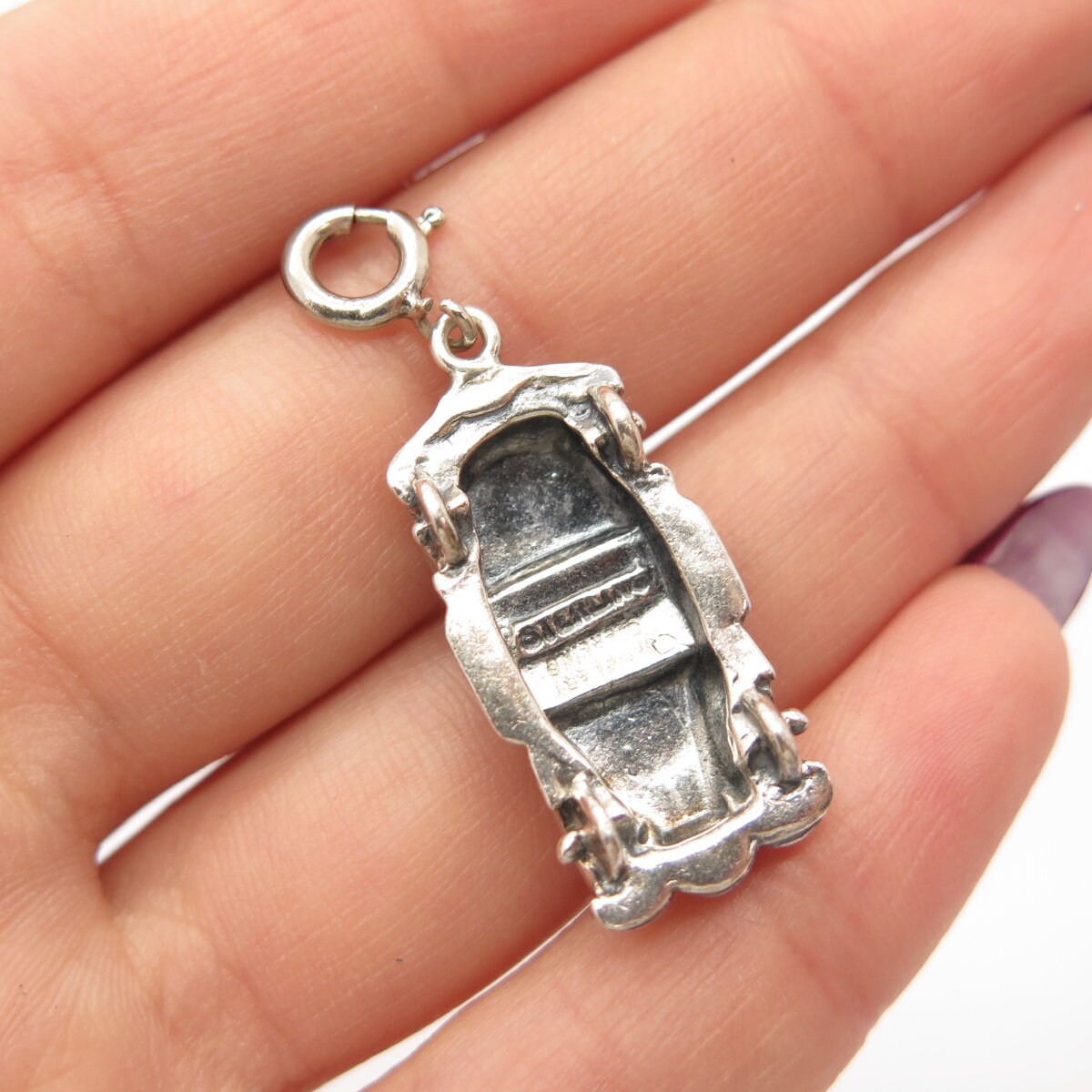 925 Sterling Silver Vintage Jewelart Retro Car Charm Pendant