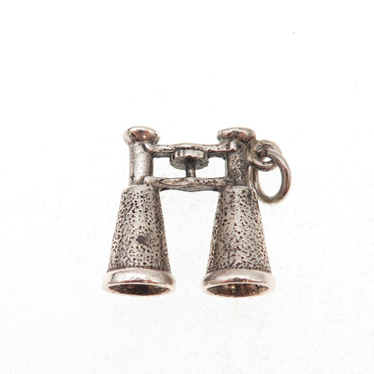 Danecraft Sterling Silver Antique Art Deco Binoculars Oxidized 3D Charm Pendant