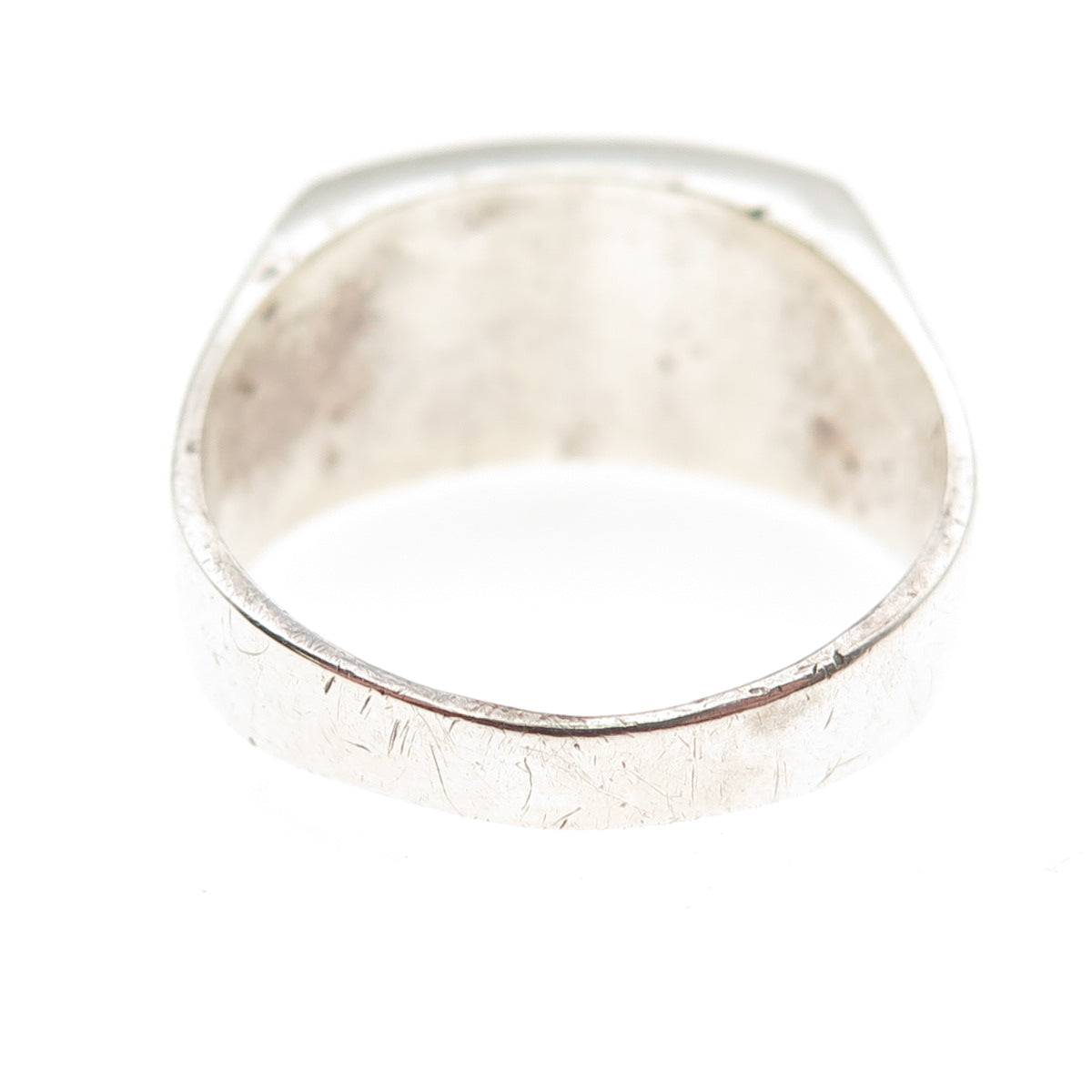 Old Pawn 925 Sterling Silver Vintage Southwestern Turquoise Tribal Ring Size 11