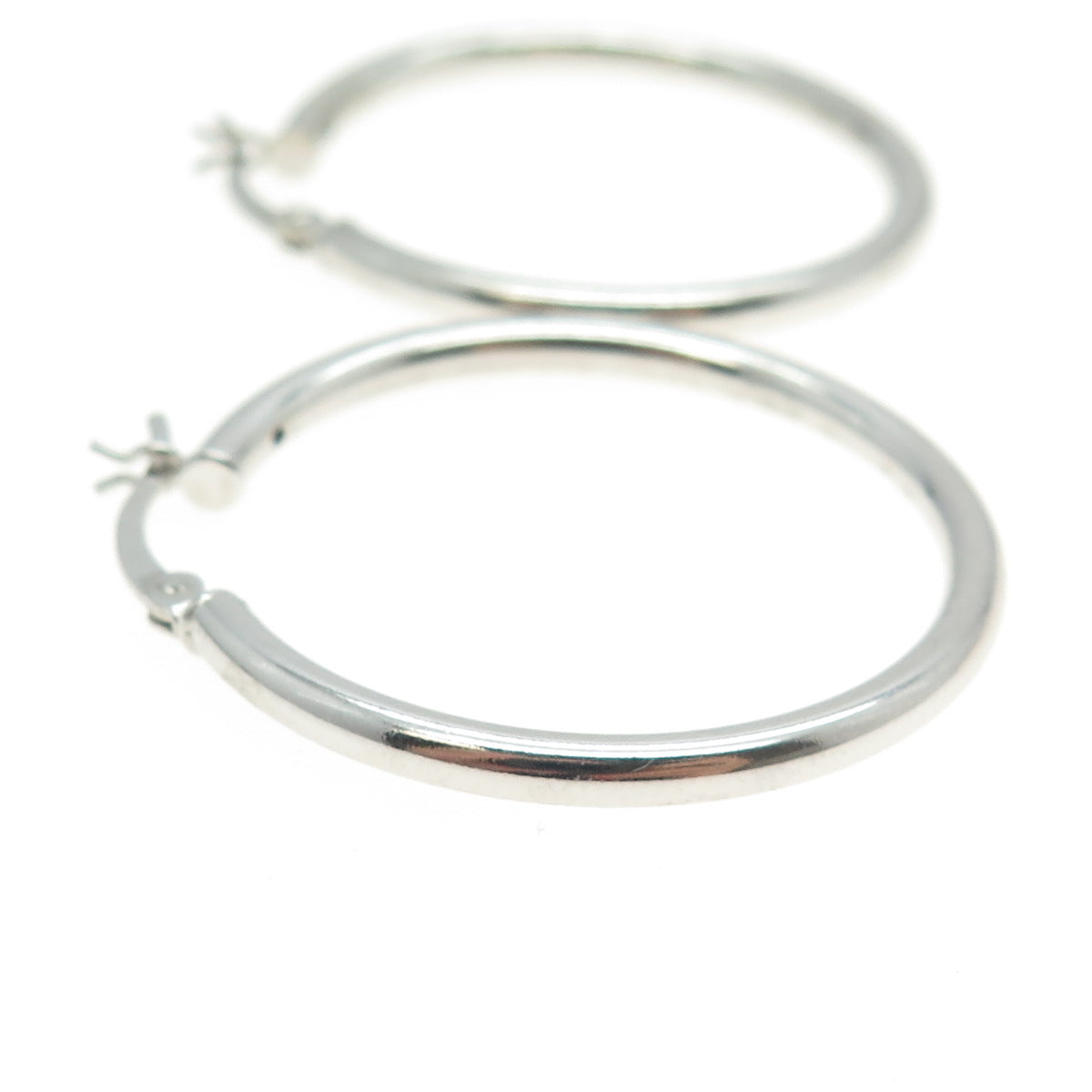 925 Sterling Silver Tube Hoop Earrings