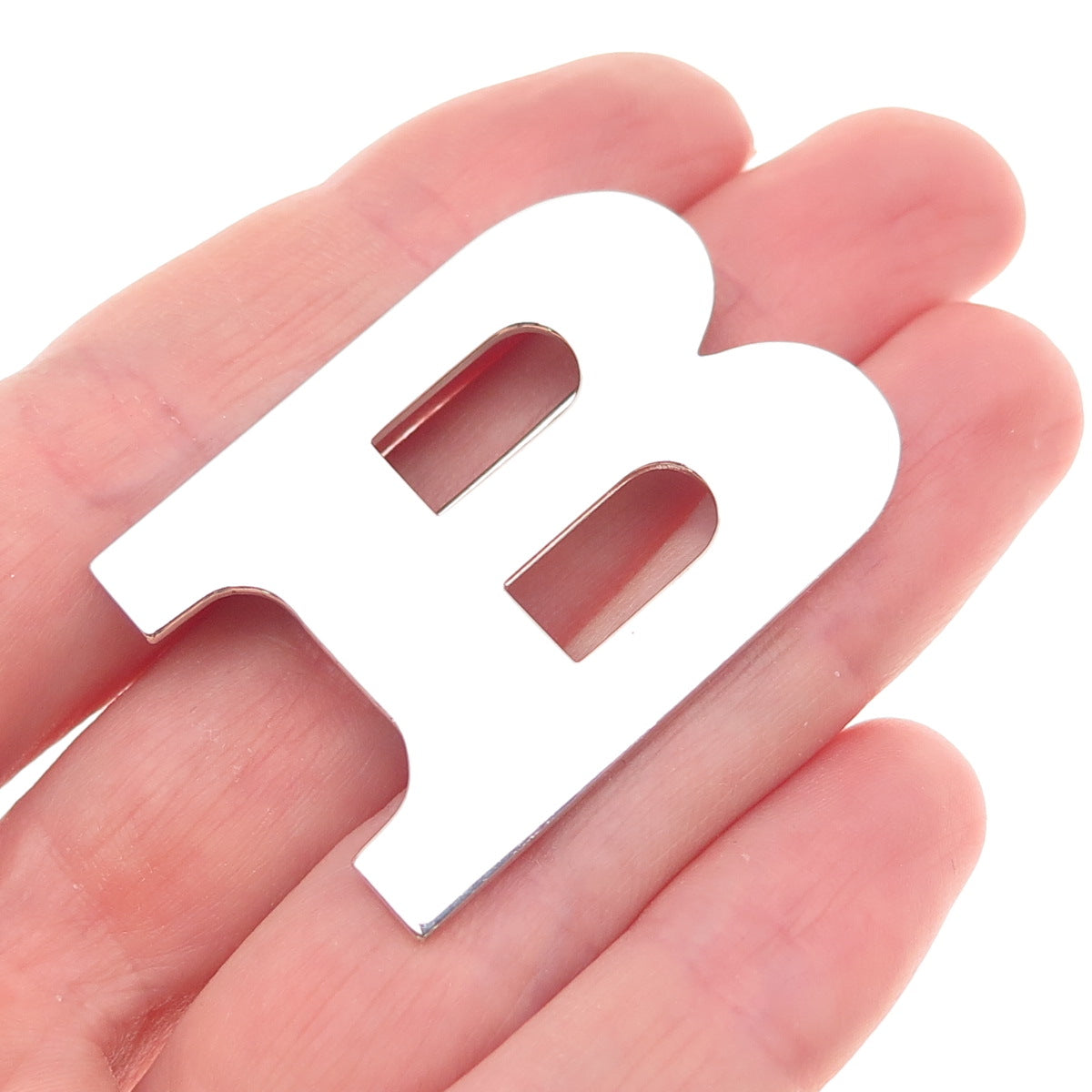 Teeny HWS 835 Silver Vintage Denmark Letter B Initial Pin Brooch