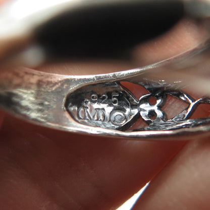 925 Sterling Silver Vintage Swirl Dome Ring Size 7
