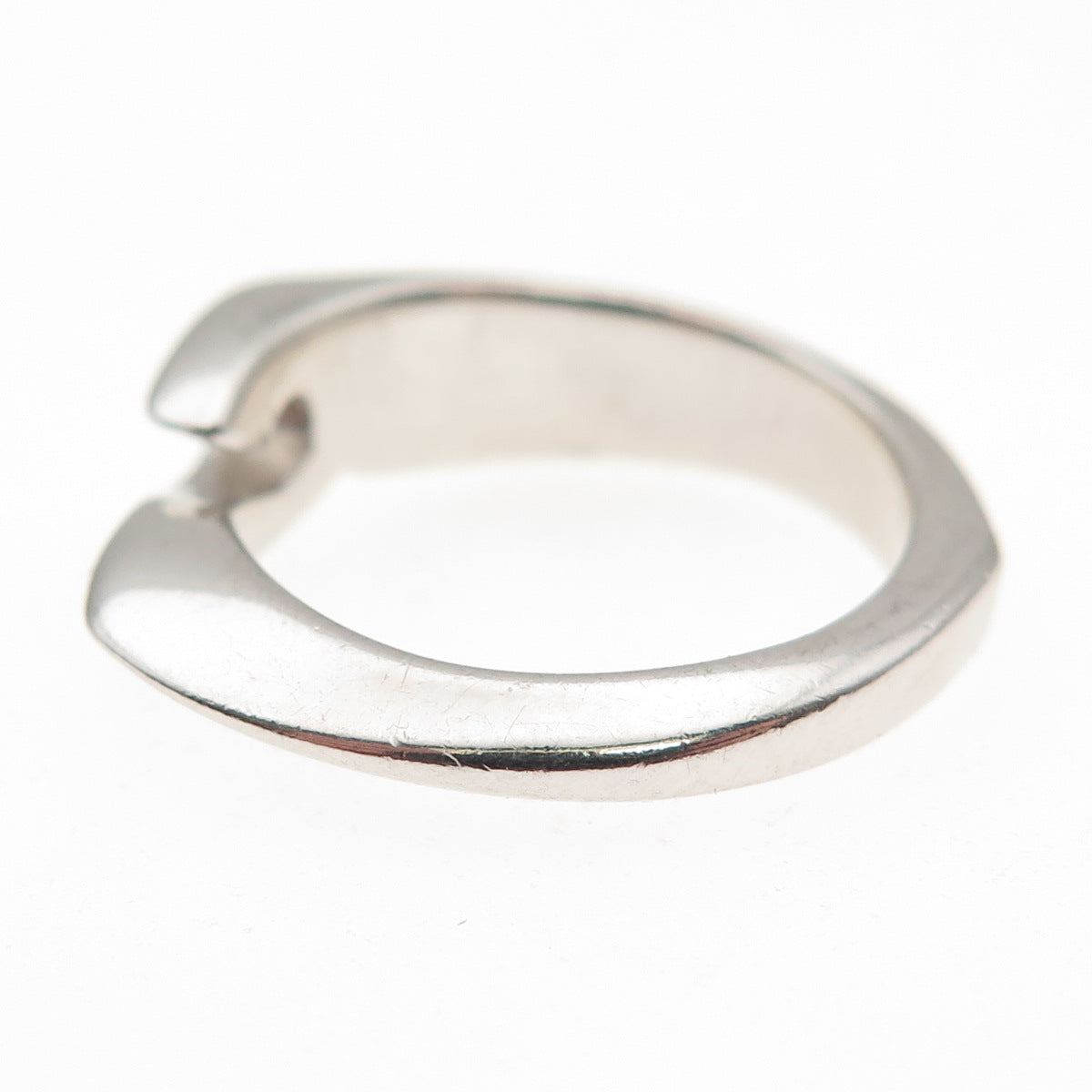 Guess 925 Sterling Silver Half Heart Ring Size 7