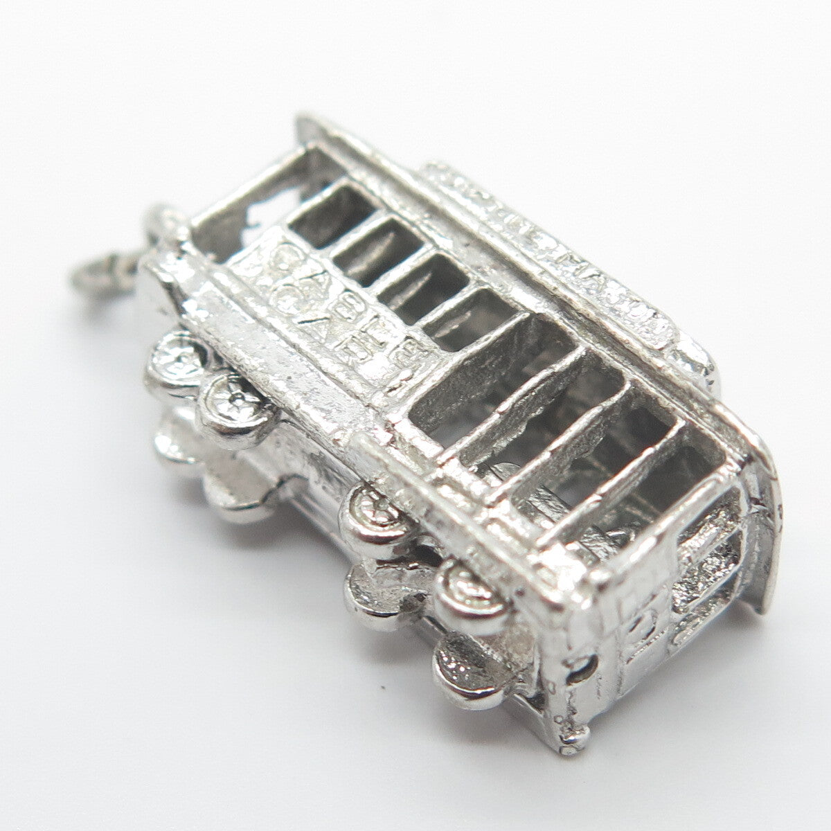 925 Sterling Silver Vintage San Francisco Bus Pendant