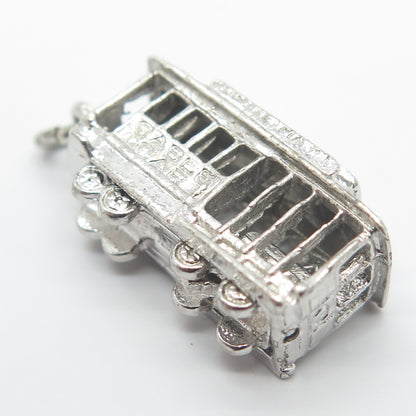 925 Sterling Silver Vintage San Francisco Bus Pendant