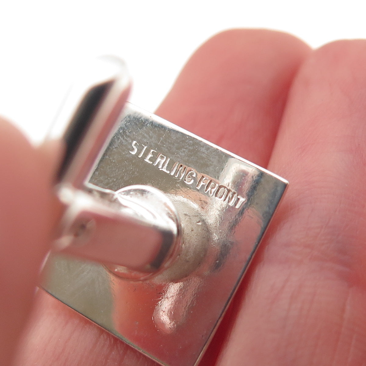 925 Sterling Silver Front Vintage Golf Club Cufflinks