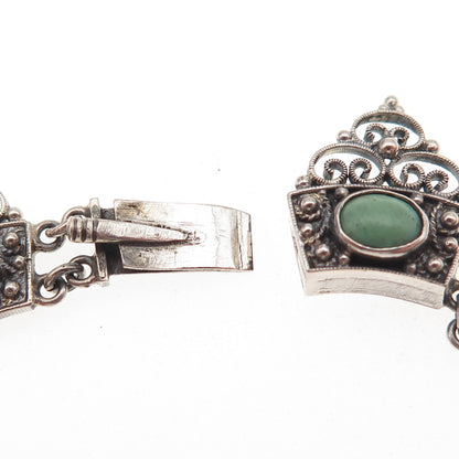 800 Silver Antique Austro-Hungarian Real Turquoise Necklace 16" (missing links)