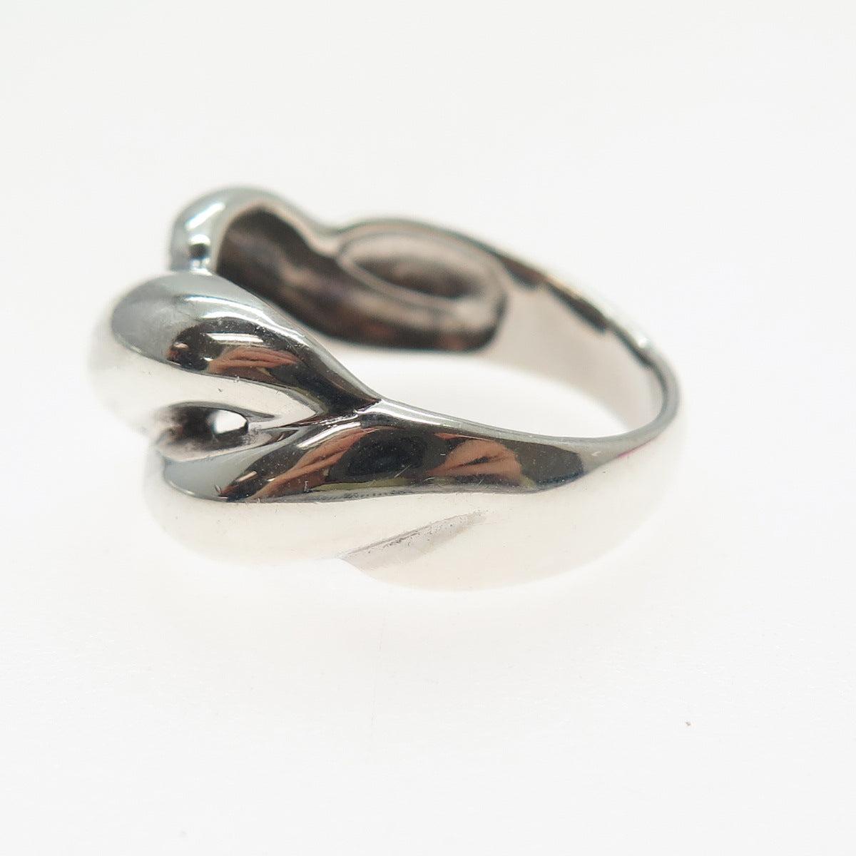 CHAPAL ZENRAY 925 Sterling Silver Vintage Modernist Wavy Ring Size 7