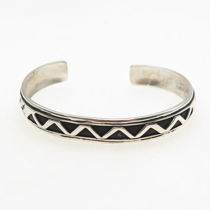 Thomas Singer Old Pawn Sterling Silver Vintage Zig Zag Adjustable Bracelet 6"