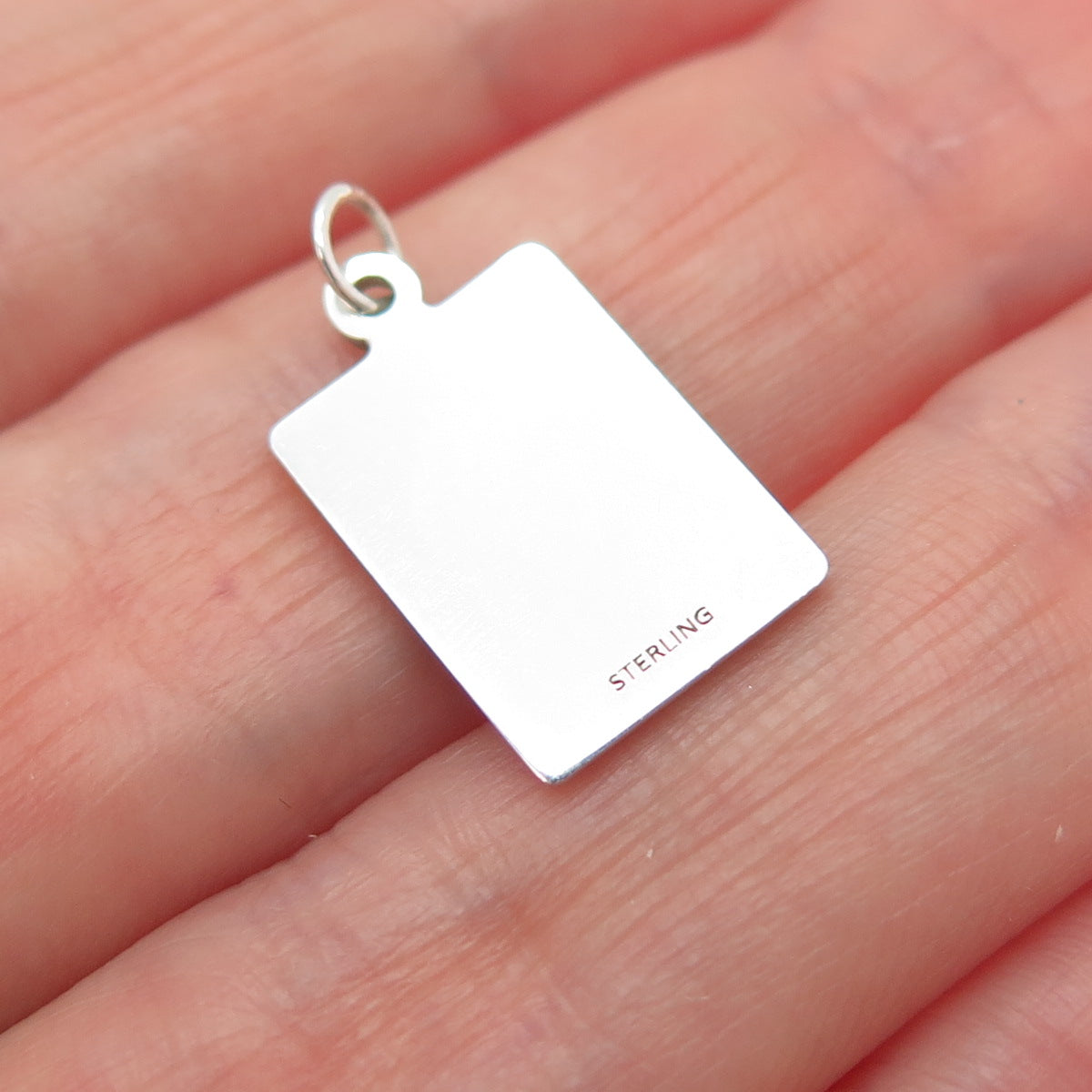 925 Sterling Silver Red Enamel I Matter Equally Minimalist Charm Pendant