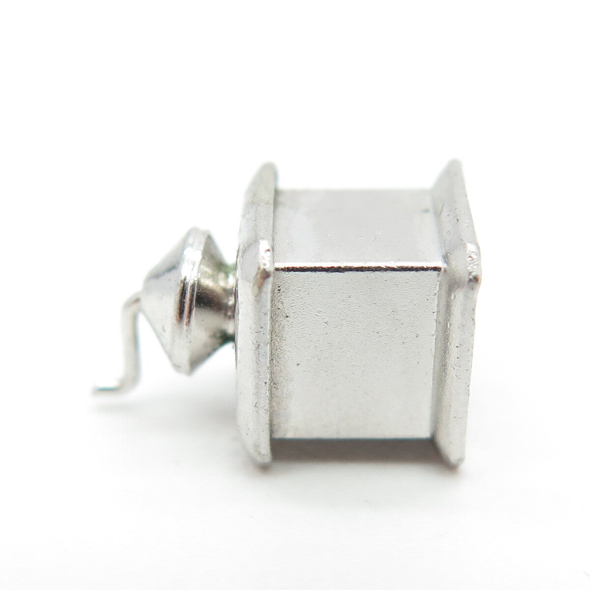 925 Sterling Silver Antique Art Deco Coffee Grinder 3D Charm Pendant