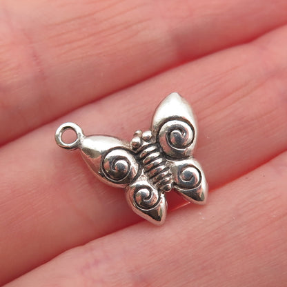 925 Sterling Silver Vintage Butterfly Mini Charm Pendant