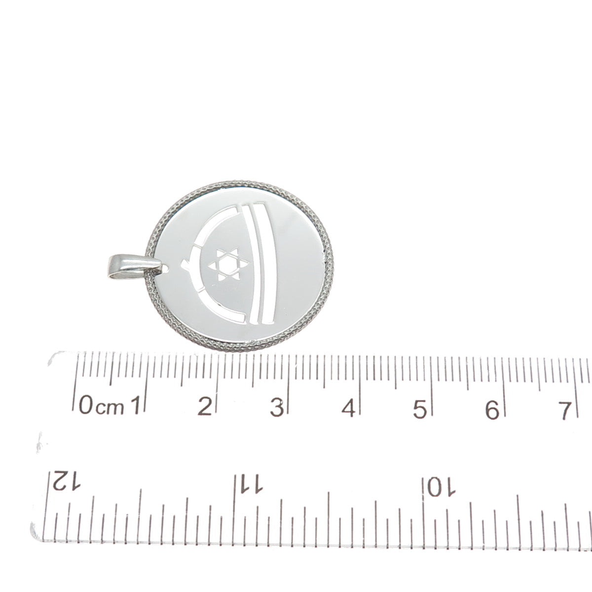 925 Sterling Silver Vintage Italy Star of David Judaica Charm Pendant