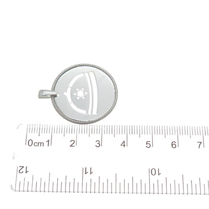 925 Sterling Silver Vintage Italy Star of David Judaica Charm Pendant