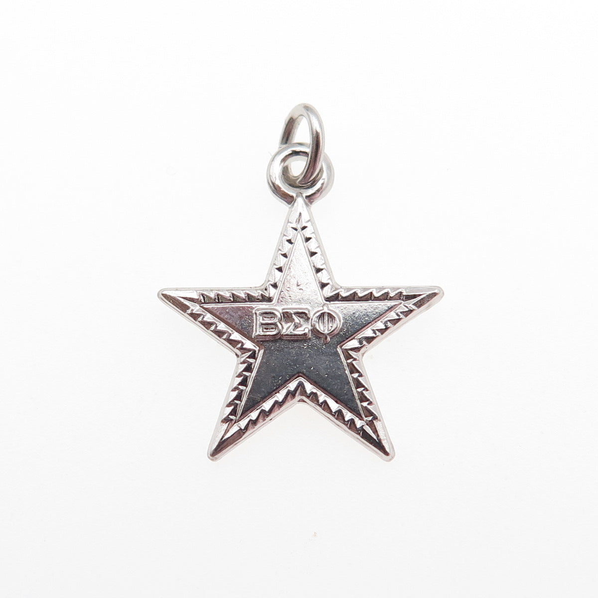 925 Sterling Silver Vintage Beta Epsilon Phi Sorority Convection Mini Pendant