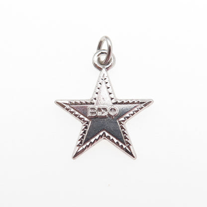 925 Sterling Silver Vintage Beta Epsilon Phi Sorority Convection Mini Pendant