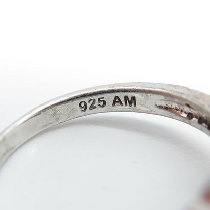 925 Sterling Silver Multi-Cut C Z Engagement Ring Size 7.25