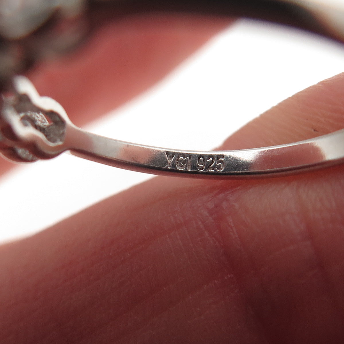 925 Sterling Silver Round-Cut C Z Half Eternity Band Ring Size 7.25