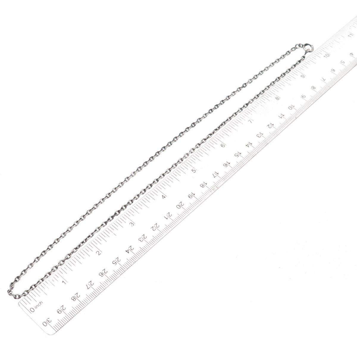 925 Sterling Silver Antique Art Deco Cable Chain Necklace 20"