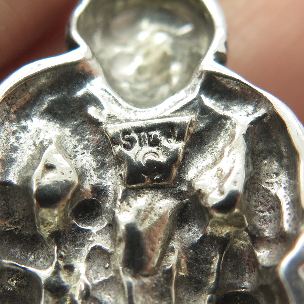 Old Pawn 925 Sterling Silver Vintage Southwestern Kachina Doll Tribal Pendant