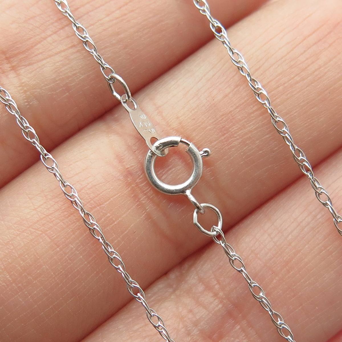 925 Sterling Silver Real Round-Cut Diamond Infinity Cable Chain Necklace 18"