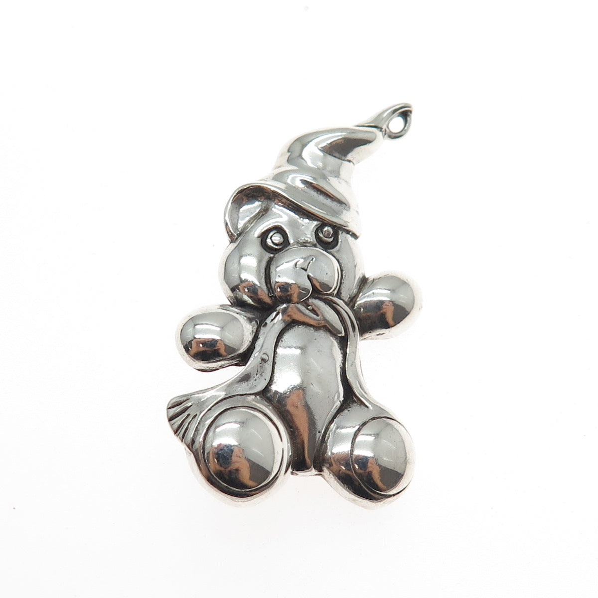 JEZLAINE 925 Sterling Silver Vintage Teddy Bear Oxidized Pin Brooch