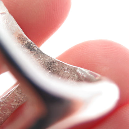 Old Pawn 925 Sterling Silver Vintage Southwestern Turquoise Tribal Ring Size 8