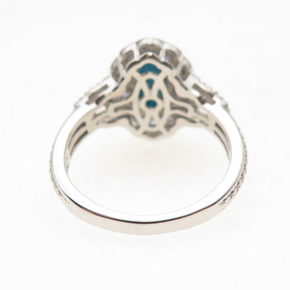 Chuck Clemency 925 Sterling Silver Real Turquoise & Tanzanite Ring Size 8.25