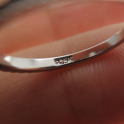 925 Sterling Silver Round-Cut C Z Cross Ring Size 6