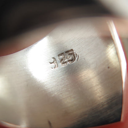 925 Sterling Silver Vintage Modernist Adjustable Ring Size 6.75