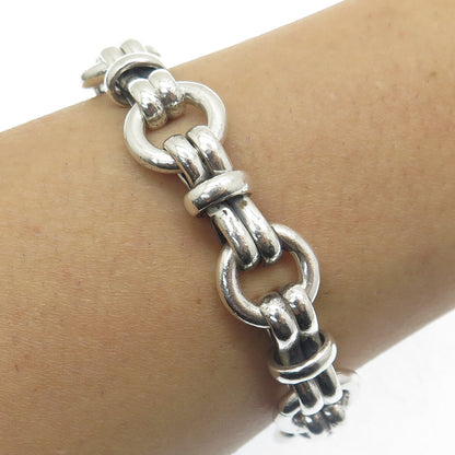 925 Sterling Silver Vintage Multi-Link Bracelet 8.25"