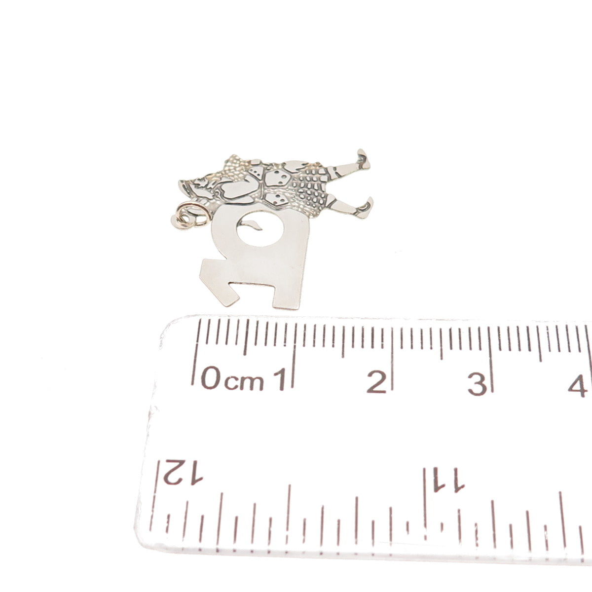 925 Sterling Silver Vintage Ten Lords A-Leaping Christmas Mini Charm Pendant