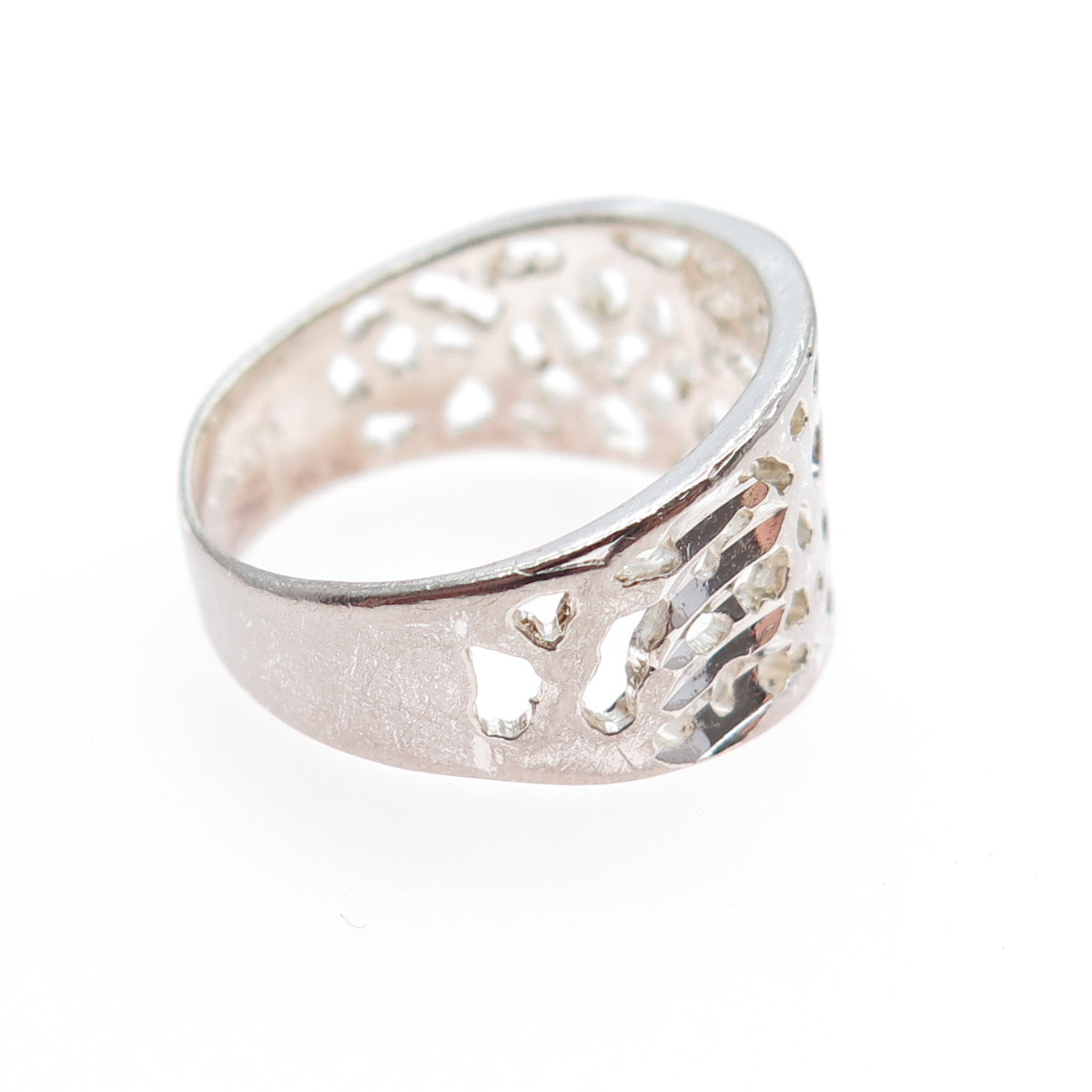 HAN 925 Sterling Silver Vintage Modernist Ring Size 7.25