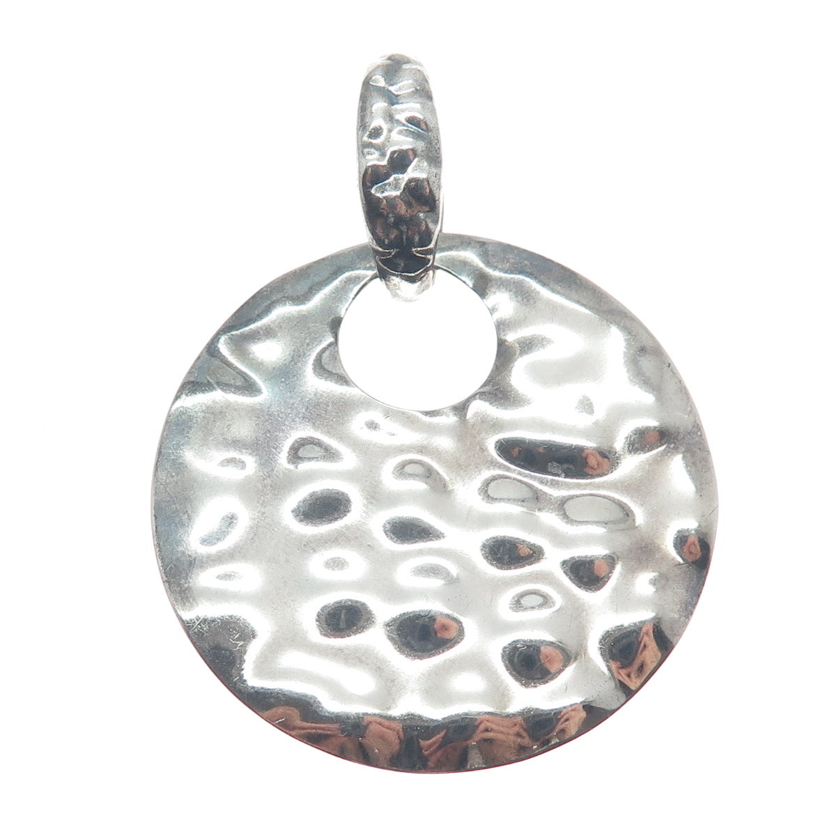 AIL ALUMA 925 Sterling Silver Vintage Modernist Moon Oxidized Pendant