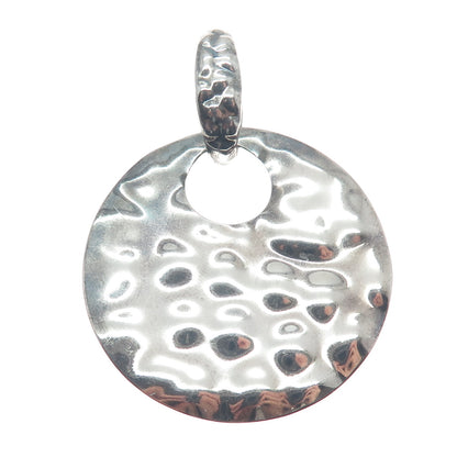 AIL ALUMA 925 Sterling Silver Vintage Modernist Moon Oxidized Pendant