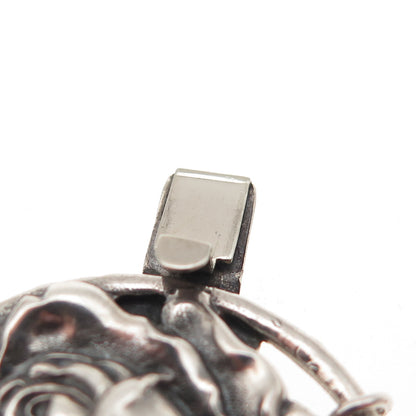 Norseland by CORO 925 Sterling Silver Antique Art Deco Rose Flower Bracelet 7.5"
