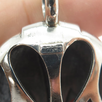INDUSTRIA ARGENTINA 925 Sterling Silver Vintage Tribal Mask Pendant