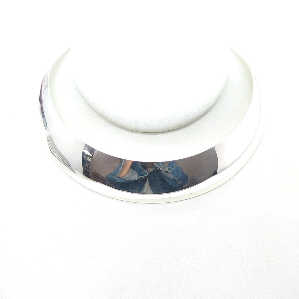 GERHARD HERBST 925 Sterling Silver Vintage Modernist Choker Necklace 14"