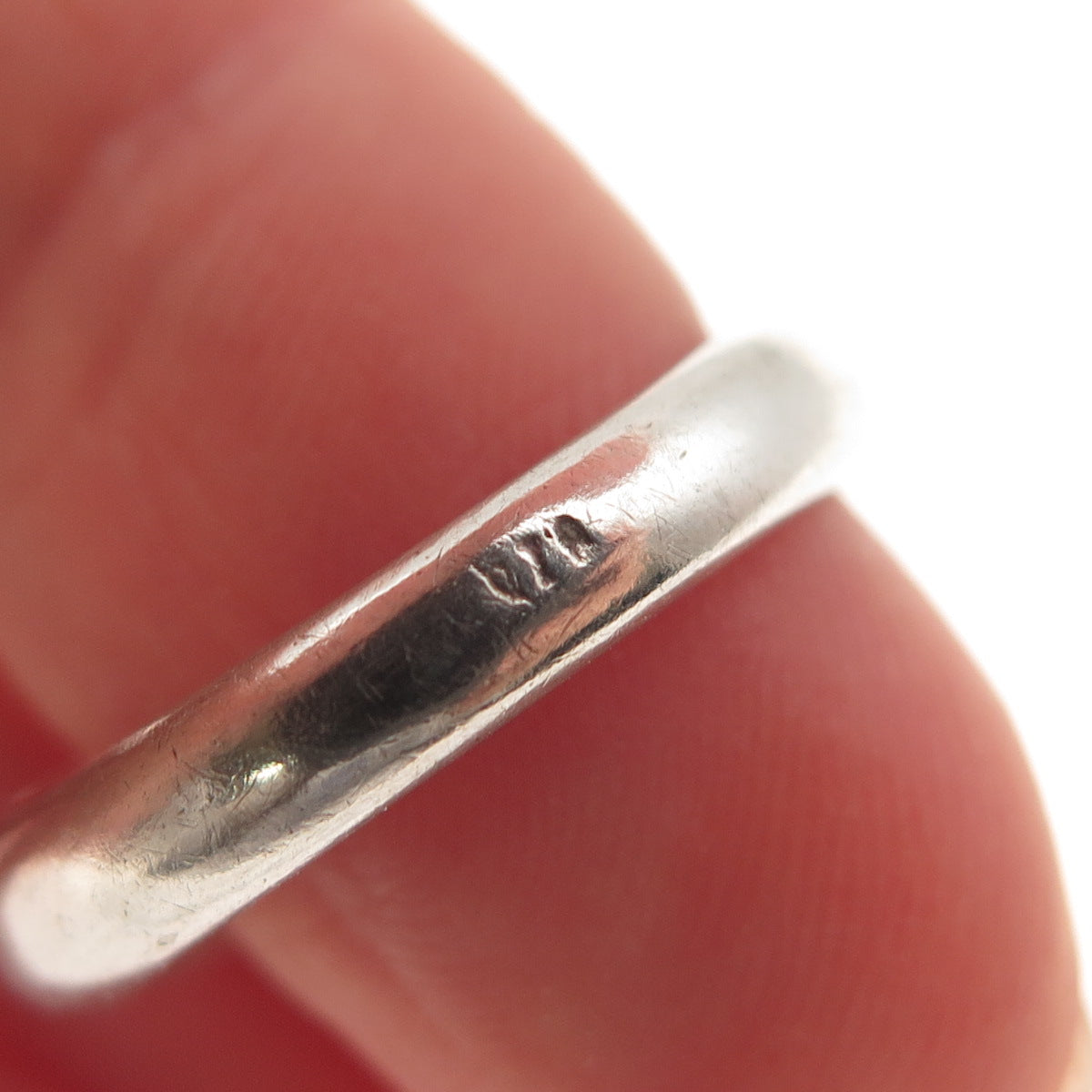 925 Sterling Silver Vintage Greek Key Oxidized Ring Size 6
