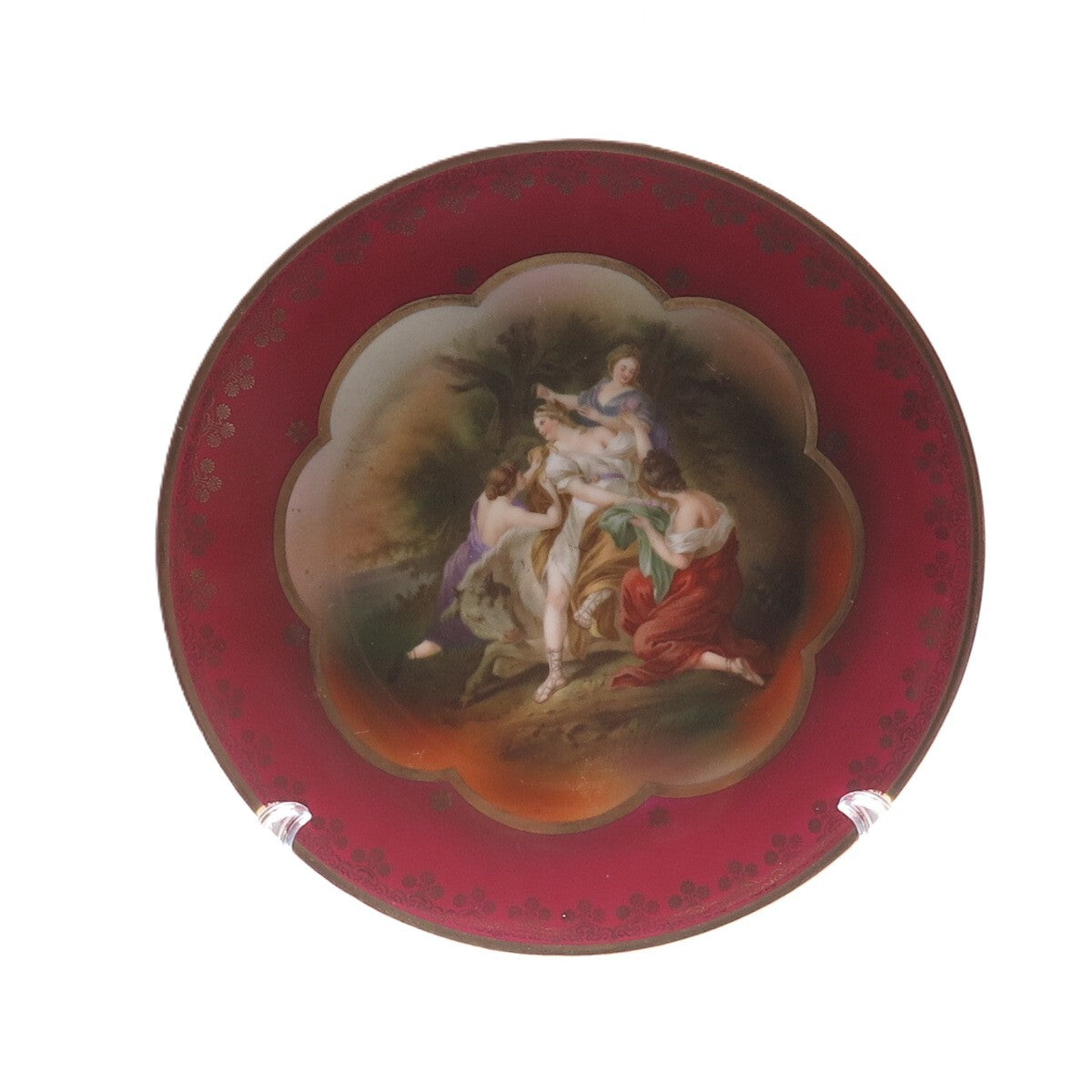 Antique "The Abduction of Europe by Zeus" Hand Painted Porcelain Cabinet Plate