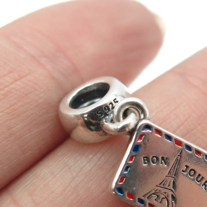 PANDORA 925 Sterling Silver Enamel Wish You Were Here Dangle Bead Charm