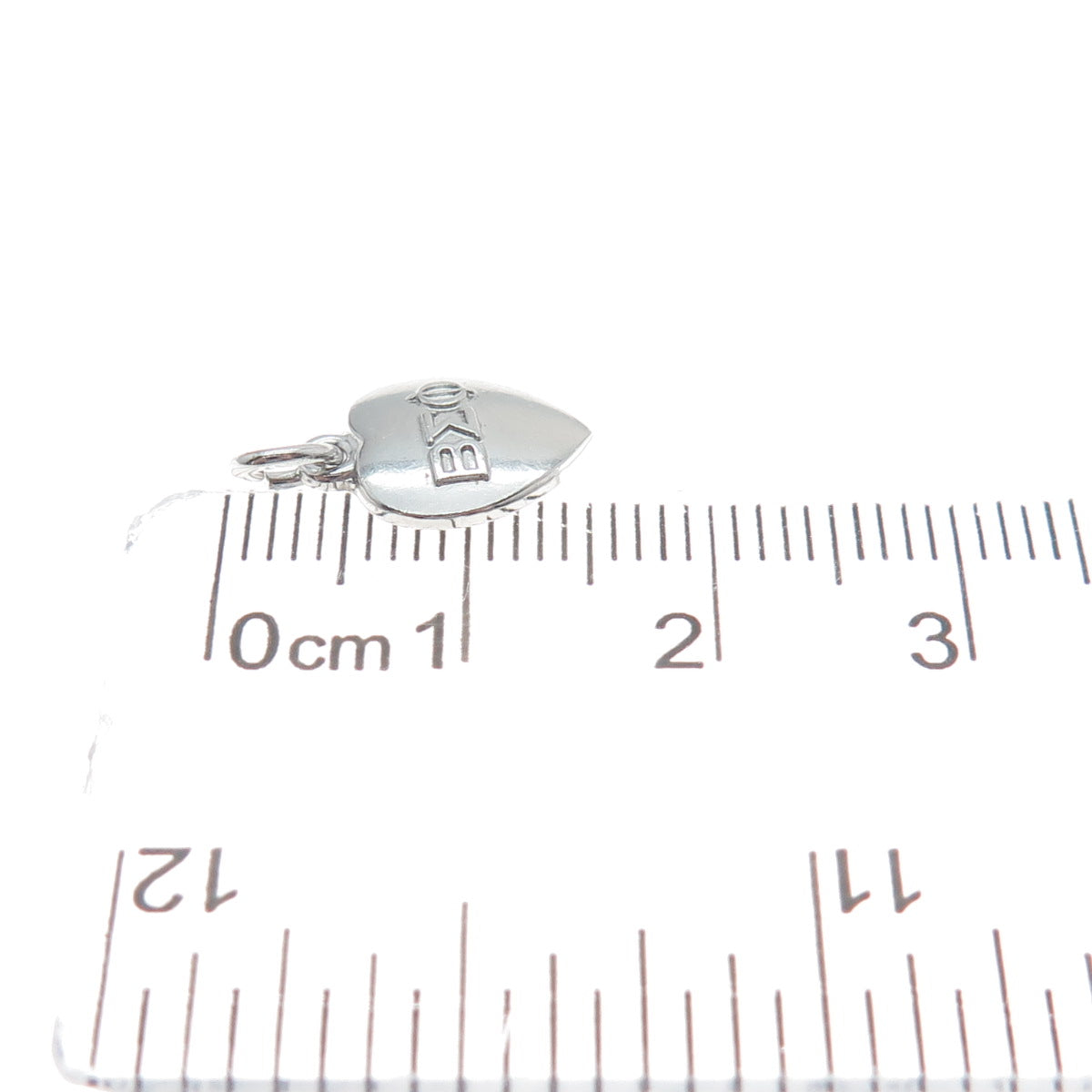 925 Sterling Silver Vintage 1964 Beta Sigma Phi Heart Minimalist Charm Pendant
