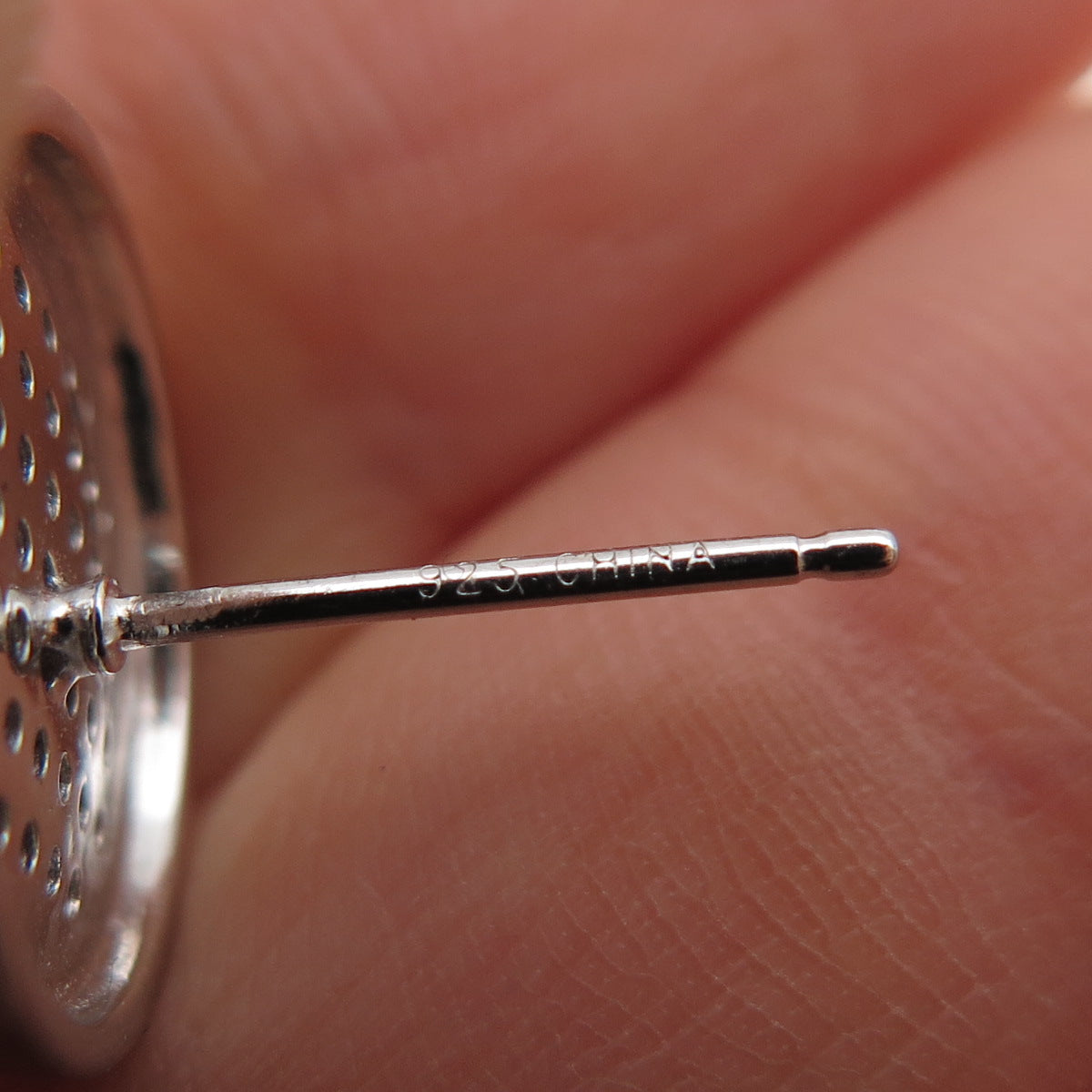 925 Sterling Silver Round-Cut C Z Disc Stud Earrings