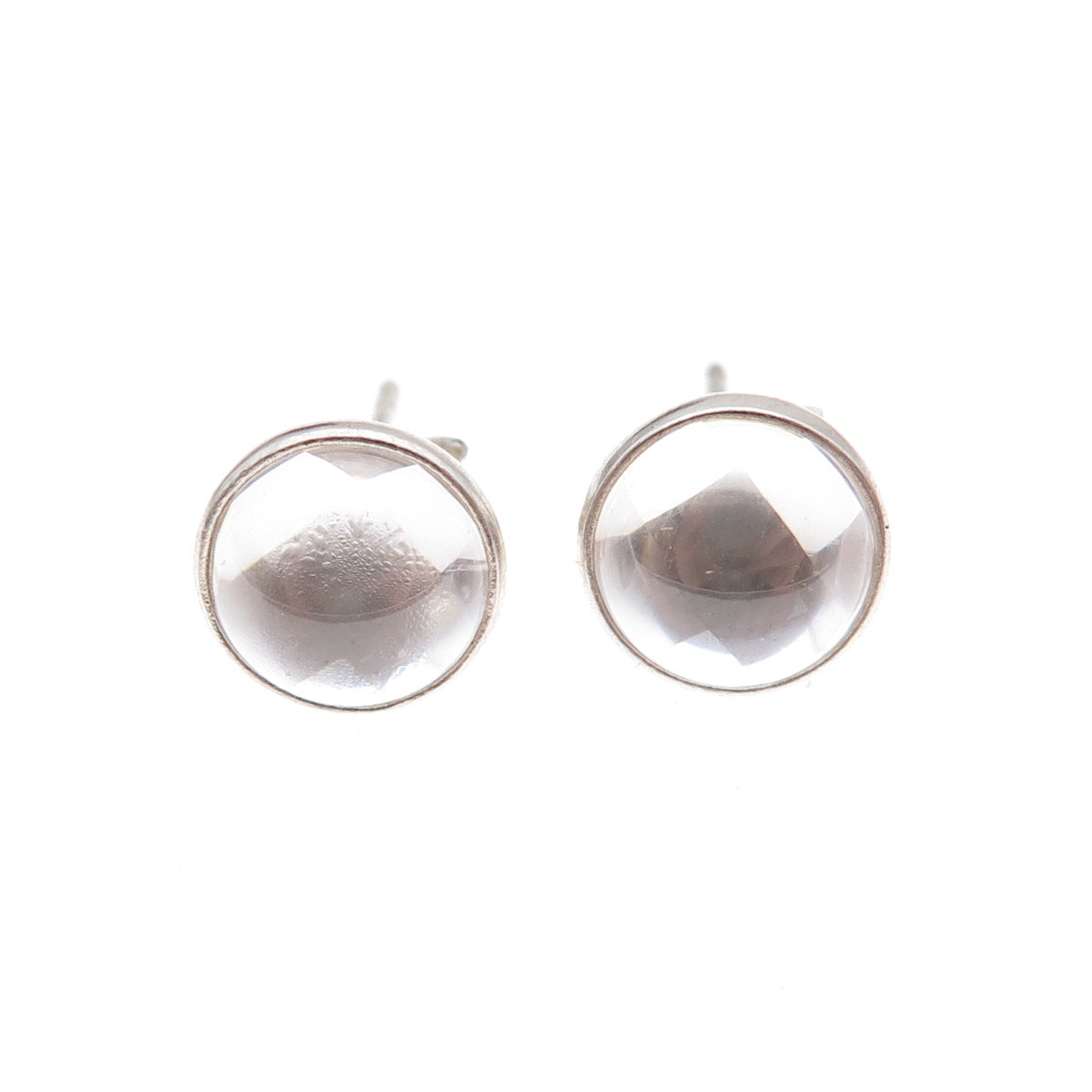 Pandora 925 Sterling Silver Clear Crystal April Birthstone Droplet Stud Earrings