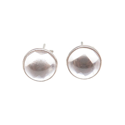 Pandora 925 Sterling Silver Clear Crystal April Birthstone Droplet Stud Earrings