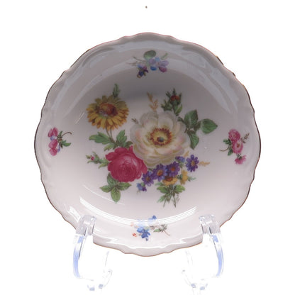 MITTERTEICH BAVARIA Antique Meissen Floral Hand Painted Porcelain Cabinet Plate