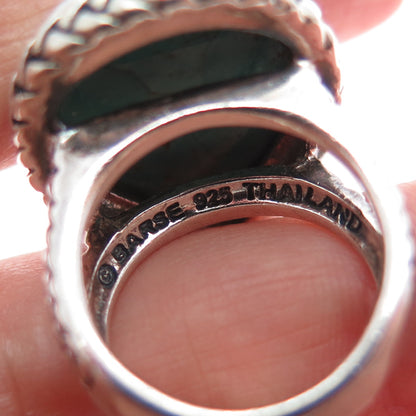 BARSE 925 Sterling Silver Vintage Real Lone Mountain Turquoise Ring Size 6