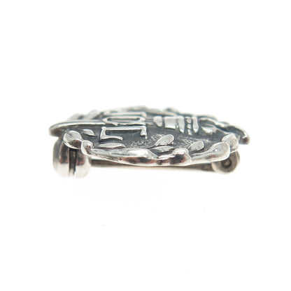 925 Sterling Silver Antique Art Deco JCL Junior Classical League Torch Brooch