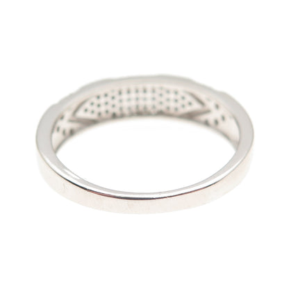 925 Sterling Silver Round-Cut C Z Band Ring Size 9.25