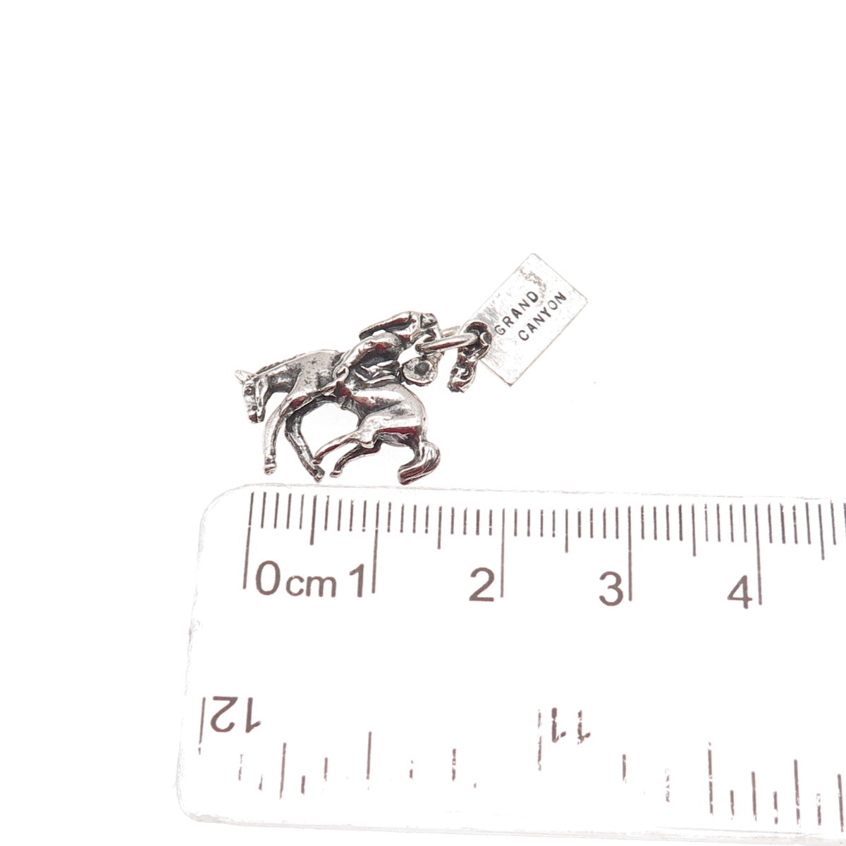 Bell Trading Post Sterling Silver Vintage Headless Horseman Mini Charm Pendant
